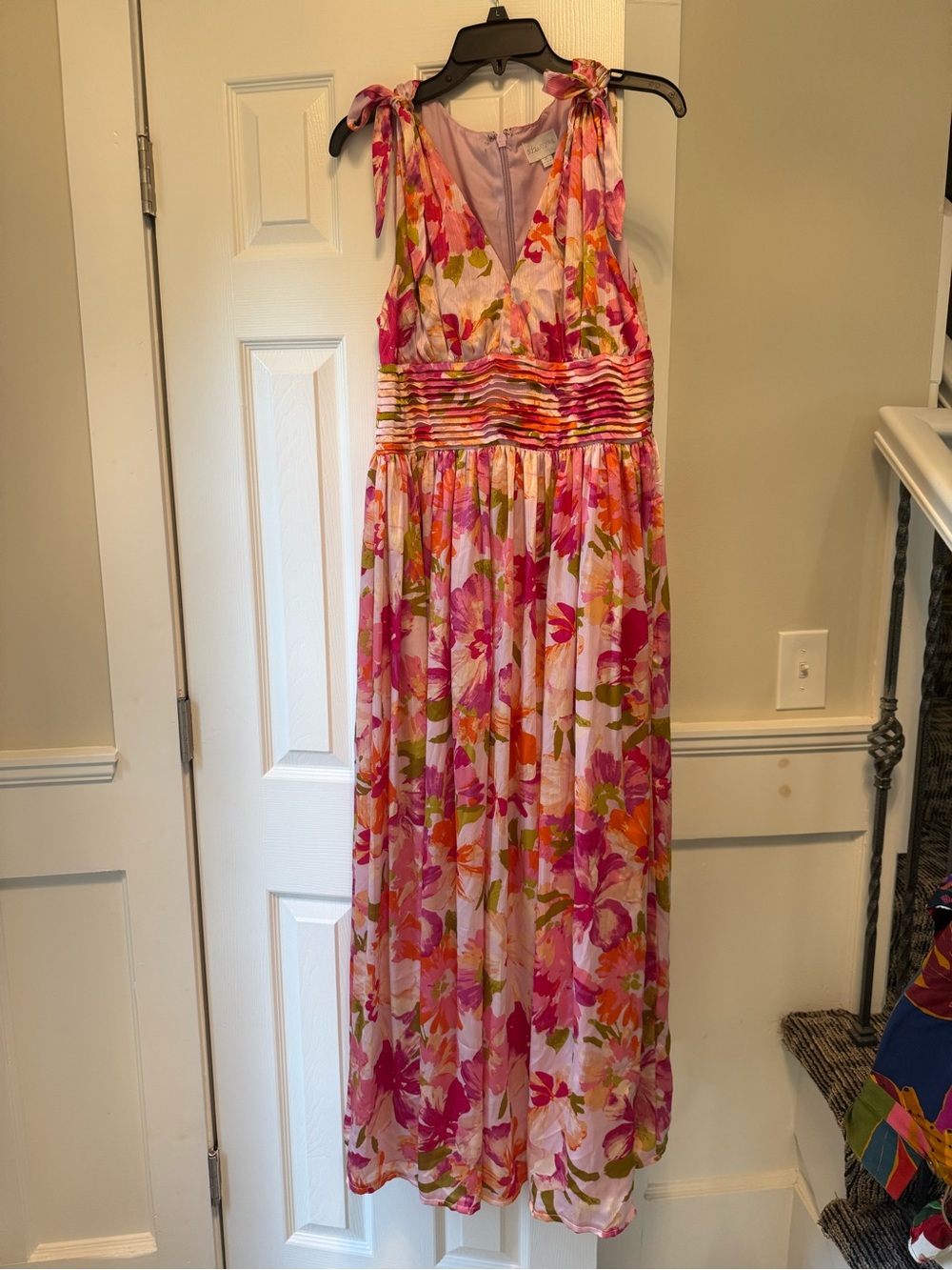 Sugar Lips Abigal Floral Descanso Pleated Maxi Dress Size XL EC1